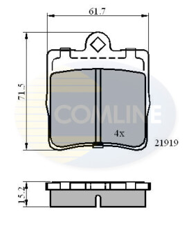 - Гальмівні колодки до дисків - COMLINE CBP0454