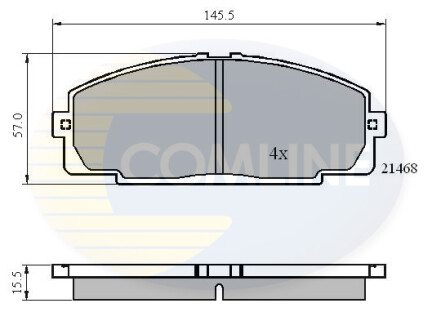 - Гальмівні колодки до дисків - (0446526370, 04465YZZAD, 0446535220) COMLINE CBP0459