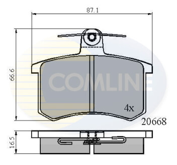 - Гальмівні колодки до дисків - (5888939, 792703, 792704) COMLINE CBP0558