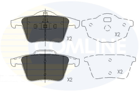 - Гальмівні колодки до дисків - (274512, 2745280, 2743300) COMLINE CBP06027