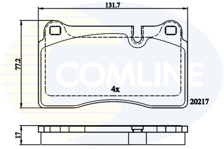 - Гальмівні колодки до дисків - (sfp500070, sfp500045, 107856041) COMLINE CBP06030