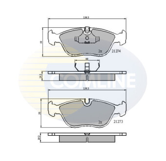 - Гальмівні колодки до дисків - COMLINE CBP0719