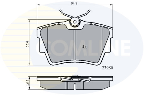 - Гальмівні колодки до дисків - COMLINE CBP0874
