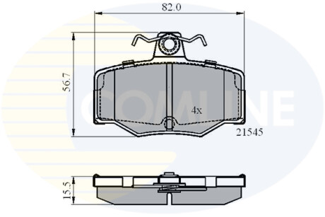 - Гальмівні колодки до дисків - (44060BM40A, 4406070J26, J3611031) COMLINE CBP0878