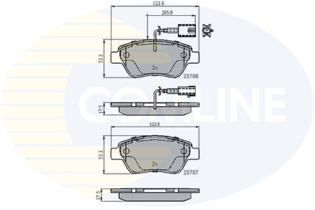 - Гальмівні колодки до дисків - (77364893) COMLINE CBP11037