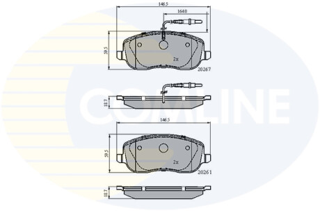 - Гальмівні колодки до дисків - (425457, 4E4615231, 71770017) COMLINE CBP11158