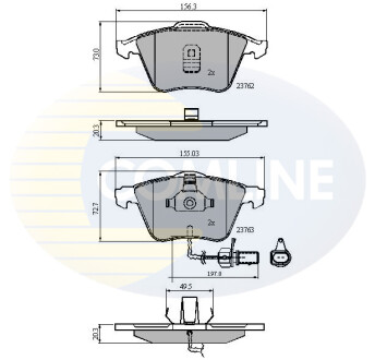 - Гальмівні колодки до дисків - COMLINE CBP11200