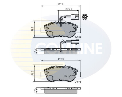 - Гальмівні колодки до дисків - (77365817) COMLINE CBP11600