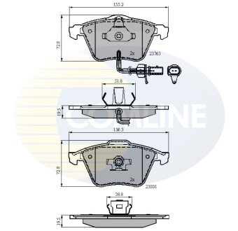 - Гальмівні колодки до дисків - COMLINE CBP11753