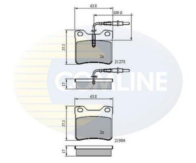 - Гальмівні колодки до дисків - (a0024204820, A6384230110, A0034200020) COMLINE CBP1455