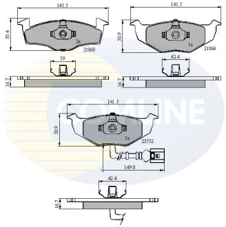 - Гальмівні колодки до дисків - (6Q0698151B) COMLINE CBP1707 (фото 1)