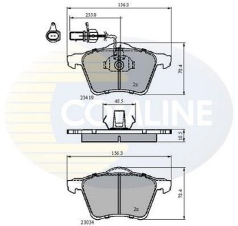 - Гальмівні колодки до дисків - COMLINE CBP1885
