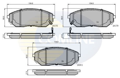 - Гальмівні колодки до дисків - COMLINE CBP31178