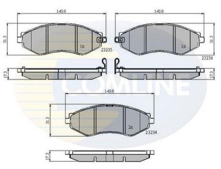 - Гальмівні колодки до дисків - COMLINE CBP31188