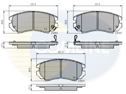 - Гальмівні колодки до дисків - COMLINE CBP31196