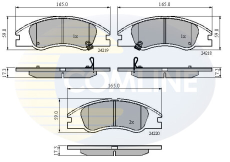 - Гальмівні колодки до дисків - (2FA2058101, 581012FA10, 581012FA20) COMLINE CBP31321