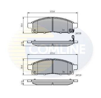 - Гальмівні колодки до дисків - (d1060JX50B) COMLINE CBP31584