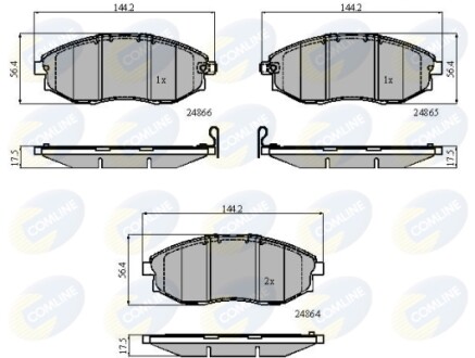 - Гальмівні колодки до дисків - COMLINE CBP31585