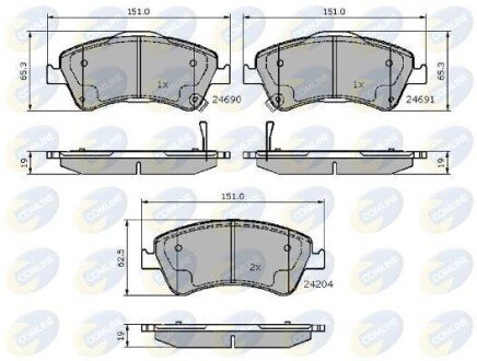 - Гальмівні колодки до дисків - COMLINE CBP31588