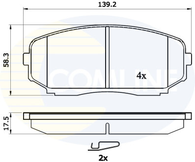 - Гальмівні колодки до дисків - (4605B541) COMLINE CBP31724