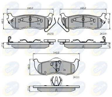 - Гальмівні колодки до дисків - (440607S025) COMLINE CBP31734