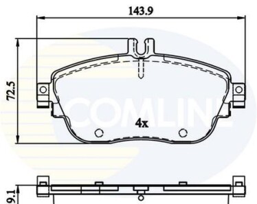 - Гальмівні колодки до дисків - COMLINE CBP32208