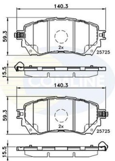 - Гальмівні колодки до дисків - COMLINE CBP32237