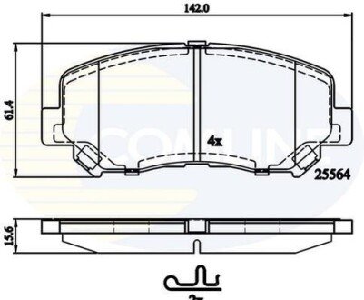 - Гальмівні колодки до дисків - (2AMV1170AC, 68225170AA, 68225170AB) COMLINE CBP32252