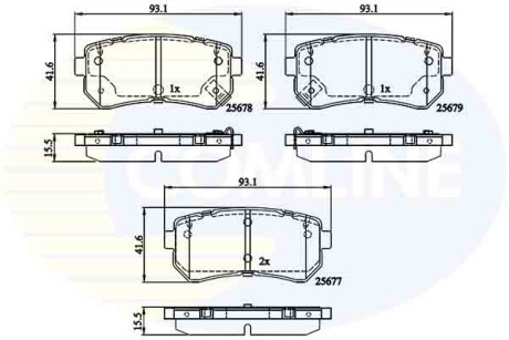 - Гальмівні колодки до дисків - COMLINE CBP32276