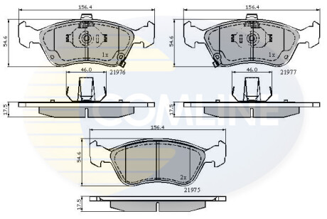 - Гальмівні колодки до дисків - (446505020, 0446505040, 0446505042) COMLINE CBP3450