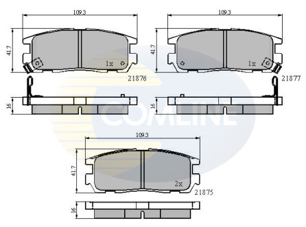 - Гальмівні колодки до дисків - (3502155F00, 1605851, V9118Z004) COMLINE CBP3461