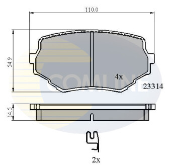 - Гальмівні колодки до дисків - (5520065D00, 5520065D01, 5520065D21) COMLINE CBP3475