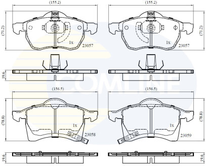 - Гальмівні колодки до дисків - COMLINE CBP3583