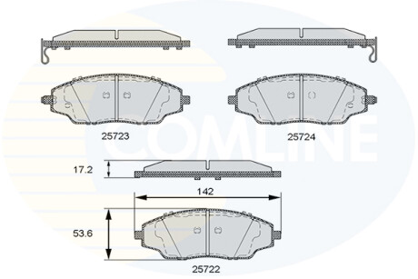 - Гальмівні колодки до дисків - COMLINE CBP36083