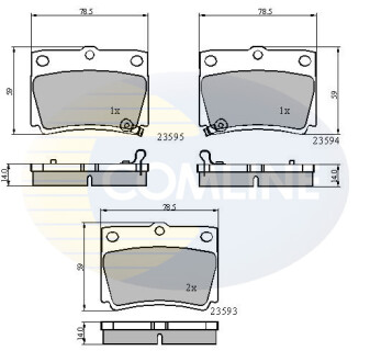 - Гальмівні колодки до дисків - (mr389575, 4605b291, mn102626) COMLINE CBP3775