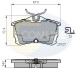 - Гальмівні колодки до дисків - (1JO698151B, 43022S1AE03, 43022S1AE30) COMLINE CBP3803 (фото 1)