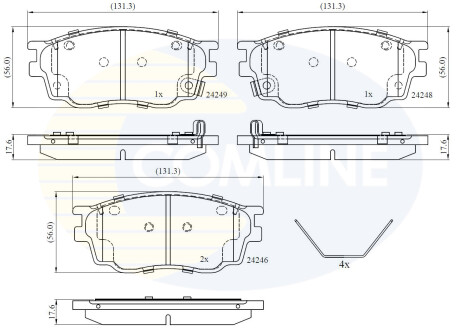 - Гальмівні колодки до дисків - COMLINE CBP3948