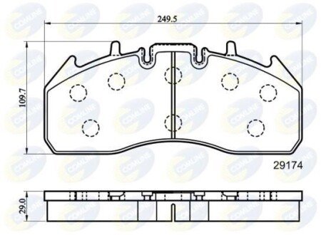 - Гальмівні колодки до дисків - (20568714, 21024702, 20568711) COMLINE CBP9078MK