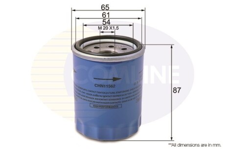 - Фільтр оливи (аналогWL7107/OC115) - (15400PLMA02, 15400PLC003, 15400PLC004) COMLINE CHN11562 (фото 1)