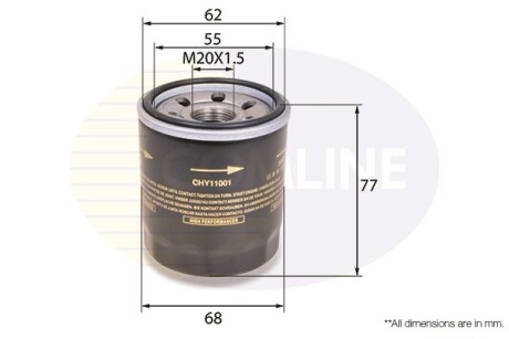 - Фільтр оливи (аналогWL7200) - COMLINE CHY11001