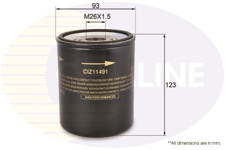 - Фільтр оливи (аналогWL7178/OC326) - COMLINE CIZ11491