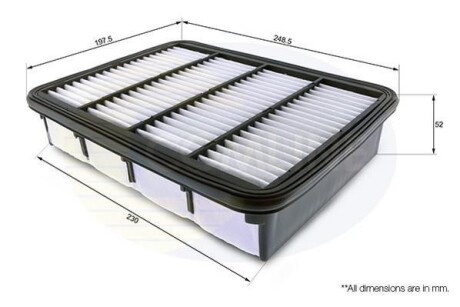 Воздушный фильтр - (wl8113z40, ay120mt006, md266849) COMLINE CMB12012
