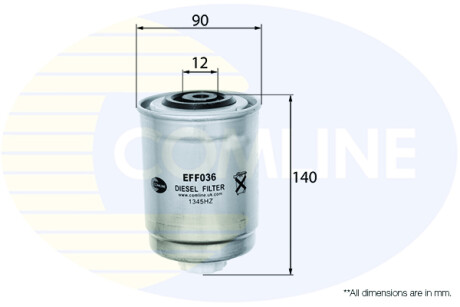 Топливный фильтр - (97FF9176A1C, 1097091, 1015734) COMLINE EFF036