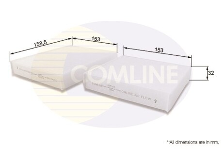 - Фільтр салону (аналогWP9256/LA191/S) - COMLINE EKF101