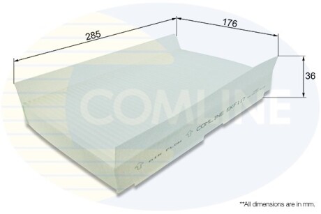 - Фільтр салону (аналогWP9112/LA138) - (6447KK, 6447NT, 6447TL) COMLINE EKF117 (фото 1)