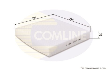 - Фільтр салону (аналогWP9290/LA395) - COMLINE EKF185