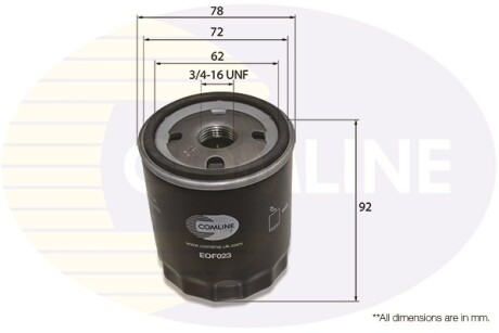 - Фільтр оливи (аналогWL7459) - COMLINE EOF023