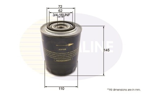 - Фільтр оливи (аналогWL7160/OC248) - COMLINE EOF056