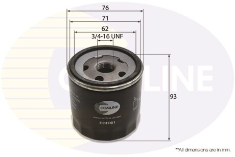 - Фільтр оливи (аналогWL7203/OC295) - COMLINE EOF061