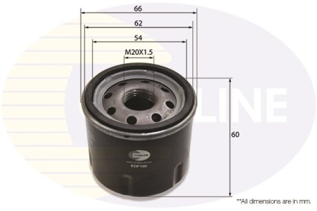 - Фільтр оливи (аналогWL7204/OC475) - COMLINE EOF190